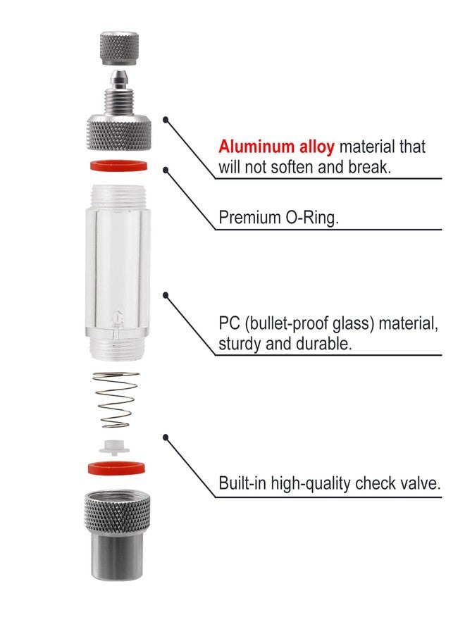 Clscea Aquarium CO2 Bubble Counter with Built-in Check Valve for CO2 Generator Regulator, Single Head - Image 5